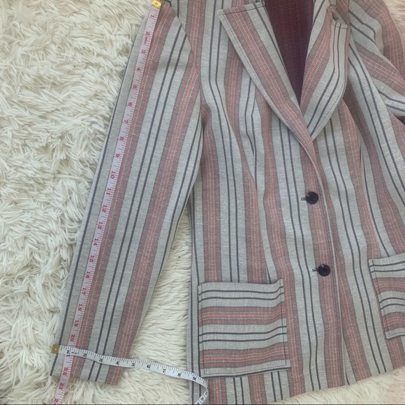 Vintage Chic Striped Two Button Blazer KoKo Knits - Picture 8 of 10